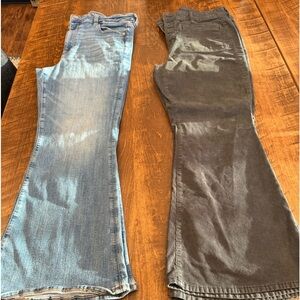 2 Pair American Eagle Wm’s Jeans/Cords - 16 Petite - each worn once!
